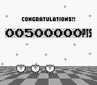 une photo d'Ã©cran de Kirby s Pinball Land sur Nintendo Game Boy